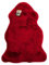Reissner Lammfelle Schaffell Finn Naturform hoch-/langfloriger Teppich Couchauflage Bettvorleger (95cm auf der Lederseite entspricht ca. 115cm diagonal Fellseite) rot 95cm