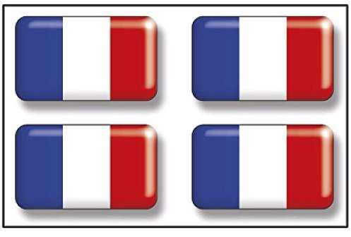 Artimagen Pegatina Bandera rectángulo Francia 4 uds. Resina 30x18 mm/ud.