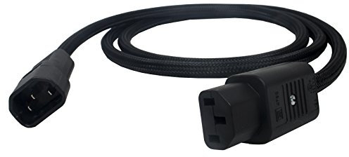 Audiophile Screened IEC Mains Cable. Shielded C13 to C14 Kettle Socket Lead (25cm)