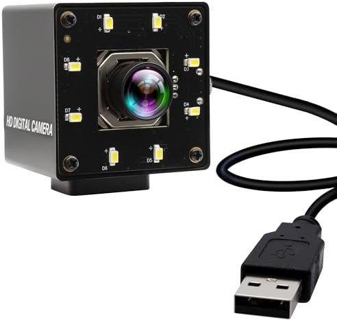 ELP 120fps USB Kamera 4K 12MP Autofokus Webcam Mit 100 Grad Farb Nachtsichtobjektiv Lightburn UVC Kompatibel Plug and Play für Windows Linux Mac OS Jetson Nano PC