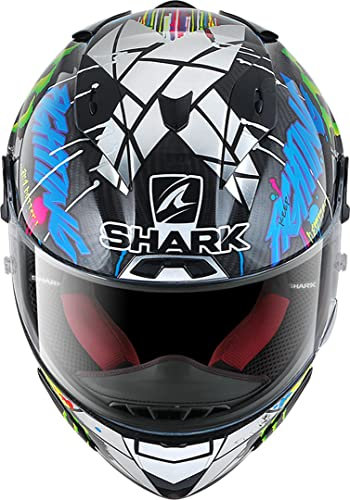 SHARK Herren NC Motorrad Helm, Schwarz/Blau/Grun, XL