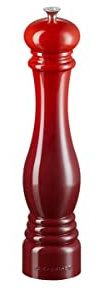 Le Creuset Moulin à Sel Classique Réglable, Grand Modèle, Plastique ABS Résistant aux éclats, Anticorrosion, 518 g, Cerise, 96002800060000, 30
