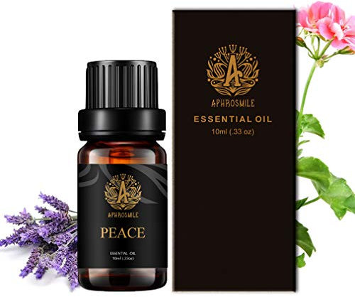 100% reiner Peace ätherisches Öl für Diffusoren, 10ml Aromatherapie Peace ätherisches Öl für Luftbefeuchter, Therapeutic Grade Peace ätherisches Öl - Lavendel,Geranie,ätherische Sandelholzölmischungen