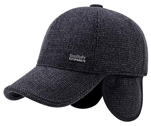 GYOUFU Baseball Cap für Herren Wintermützen 57-61cm (Schwarz 04G)