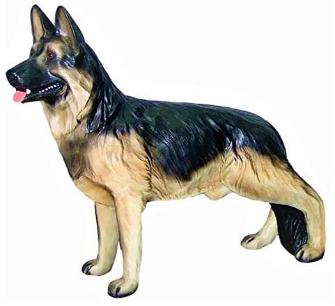 XL Premium Schäferhund Steht in lebensgross 95cm Hund Garten Deko Figur inkl. Lieferung per Spedition