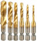 ZFYQ Bohrer Gewindebohrer 1/4'' HSS Schraube Sechskantschaft Senker Werkzeuge Bohrer Set für Holz Kunststoff Dünnes Aluminium, 6 tlg