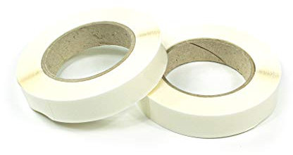 LEO's - Doppelseitiges Klebeband mit 18 mm Klebefläche und 24 mm überstehendem Liner (Träger) für besonders leichte Verarbeitung (Rolle á 305 Meter) - Klebebänder doppelseitig extra stark 0,1 mm dünn