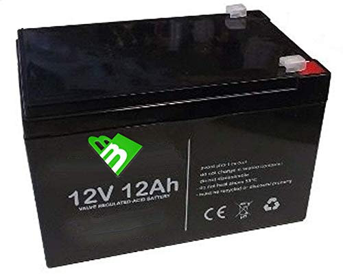 ANFEL 12V 12AH Batteria Ricaricabile al Piombo VRLA Faston F2 6.35mm per allarmi antifurti, sistemi di Sicurezza, Batterie di Ricambio per ups USV, Solar, Solarpanel