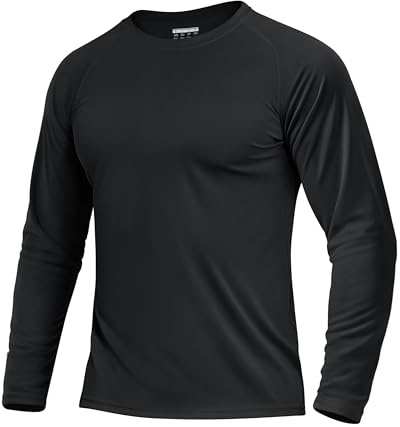 TACVASEN Men's UV Protection UPF 50+ Long Sleeve T-Shirt Casual Outdoor Hiking Walking Shirt