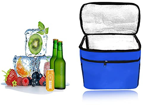 Bolsa Isotermica Camping,Bolsa Nevera Playa,Bolsa Refrigeradora para Picnic,Bolsa Almuerzo,Bolsa Comida Térmica,Bolsas Térmicas Almuerzo,Nevera Bolsa (Blau)