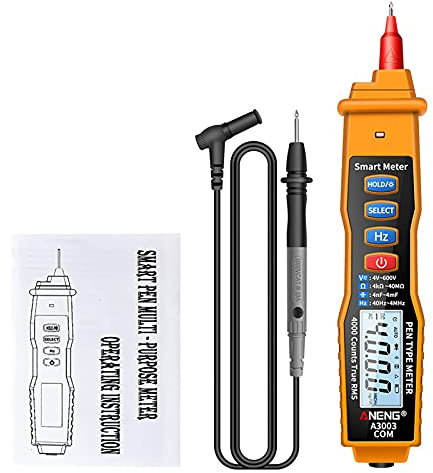 Multimetro digitale - A3003 Tester di capacità di resistenza di tensione CA/CC senza contatto a penna multimetro digitale per laboratori, fabbriche, famiglie, ecc.