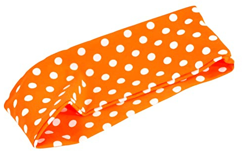 Rockabilly-Style: Breites Baumwoll-JERSEY Damen Haarband aus der Nähwerkstatt brittameier (Orange)