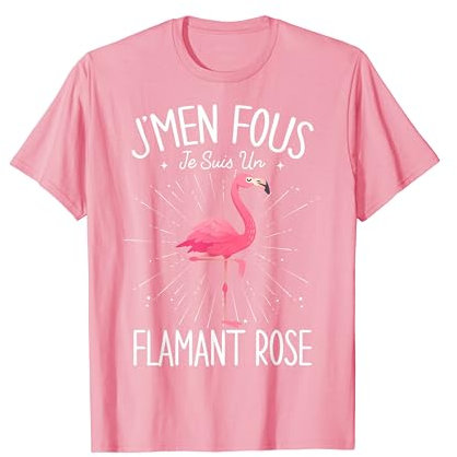 J'men Fous Je Suis Un Flamant Rose Humour T-Shirt