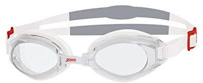 Zoggs Unisex Erwachsene Endura Schwimmbrille, Weiß/Rot/Transparent, Einheitsgröße