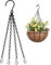 ST4U Hanging Basket Chains 4 Point Heavy Duty Black Metal Chain Hangers with 4 Clip Hook for Hanging Plants Flowers Baskets Pot 16inch, 15.75 inch