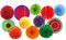12 Stück Bunt Seidenpapier Pompons und Hängende Papierfächer Set,Papier Seidenpompons und Papier Fächer für Faschingsdeko,karnevalsdeko,Party Deko