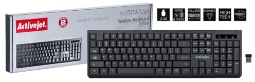 Activejet Keyboard K-3911W Black QWERTY