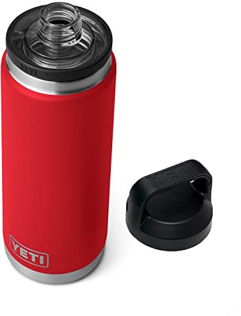 YETI Rambler Bouteille isotherme en acier inoxydable avec bouchon Chug – 769 ml – Rouge Rescue