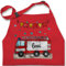 Kinderschürze Schürze Kinder Jungen Mädchen - Feuerwehrauto Motiv I Leiterwagen Geschenk Feuerwehr I Löschzug - 7-14 Jahre - Rot - kinderkochschürze jugendfeuerwehr name kochschürze junge