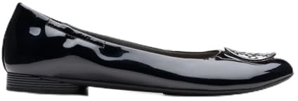 Clarks Collection Women's Loreleigh Ave Ballet Flat, Black Patent Synthetic, 8 Medium US