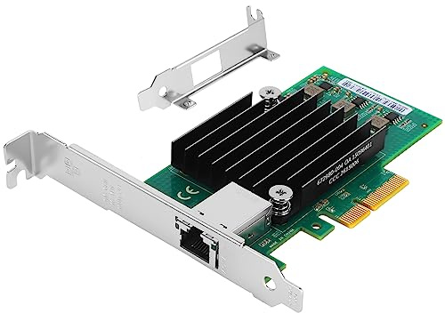 Vogzone Scheda di rete da 10 Gb con chip Aquantia AQtion AQC107, adattatore Ethernet PCIe da 10 GB/5 GB/2,5 GB/1000 M, porta RJ45, supporta Linux, Ubuntu, Windows, Mac OS