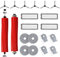 Lot de 20 accessoires pour station d'aspiration Roborock Q Revo, pièces de rechange, contient 2 brosses principales, 4 lingettes, 4 filtres HEPA, 6 brosses latérales, 4 sacs à poussière (Q Revo noir)