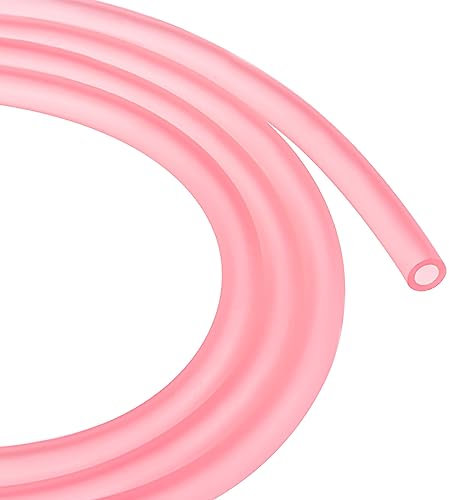 Rebower Benzin Kraftstoff Leitung Schlauch Flexible Gas Diesel Schläuche [für Kleine Motoren Kettensäge Schnee Gebläse] - 3/16 x 5/16 / 10ft / Rosa