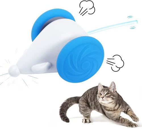 Gowkeey Interaktives Katzenspielzeug, Intelligentes Elektrisches Spielzeug für Katzen mit LED Licht, Katzen Spielzeug für Wohnungs Kätzchen, USB Aufladbar, kann die Langeweile von Haustieren lindern