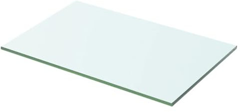 BaraSh Regalboden Glas Transparent 50 cm x 25 cm Transparentes Badezimmerregal Glasplatte Tisch