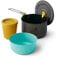 Sea to Summit - Frontier Ultralight One Pot Cook Set - 1 Person, 3 Piece - 1.3L Non-Stick Pot + 1 Small Bowl + Cup - Hard Anodised Aluminium Camping Cookware - 341g