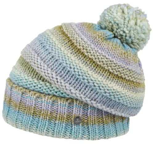 LIERYS Fauske Bommelmütze Damen/Herren - Pudelmütze mit Schurwolle - Made In Germany - Gestrickt - One Size 55-60 cm - Wollmütze in Oversize - Wintermütze Herbst/Winter Mint One Size