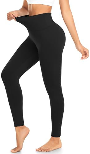 BLONGW Leggings Damen High Waist, Blickdicht Sport Leggins Elastisch Yogahose Sporthose mit Bauchkontrolle für Yoga Gym Fitness Outdoor
