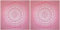 BRICOMIRAS Toalla playa grande antiarena, manta picnic, manta playa mandala, pareo playa grande, mandala pared 100% algodon, mantel/alfombra/pareo (210x230cm, Rosa y Rojo, 2 unidades)