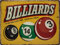 Großes geprägtes 40 x 30 cm Blechschild – Billard, Pool – Deko Schild