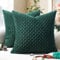 Softalker Weihnachten Kissenbezug 50x50 2er Set Dunkelgrün Cord flauschig Kissenhülle Kissenbezüge Sofa Cushion Cover Sofakissen Deko Kissen Couchkissen für Wohnzimmer Sofa Schlafzimmer Couch Garten