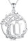 FANCIME Lebensbaum Buchstaben Kette Damen, 925 Sterling Silber U Alphabet Initialen Anhänger Halskette Schmuck Geschenke für Damen Frauen Mädchen, Kettenlänge: 40+5 cm
