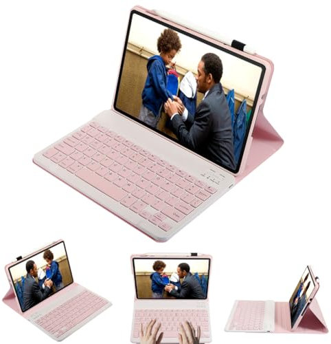 leleyo Tablet Keyboard Case for Xiaomi Pad 6 Max 14 14.0 inch Smart Cover Magnetic with Removable Wireless Bluetooth Keyboard for Xiaomi Pad 6 Max 14, Pink