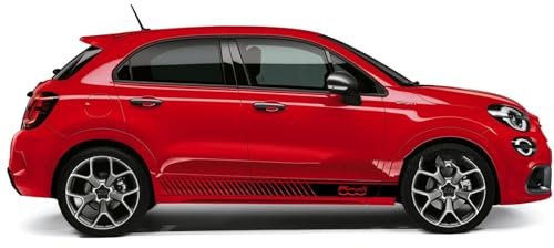 LYABYT Strisce Auto Cofano Entrambi i Lati Fai da Te Adesivo Auto carrozzeria Motore Decorazione Copertura Decalcomanie Vinile Accessori Esterni, per Fiat 500X Cross Sport
