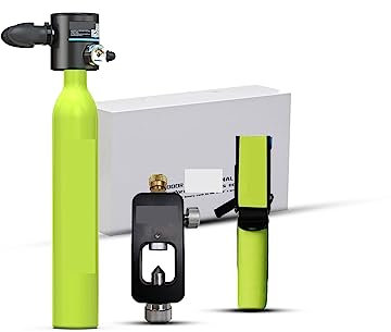 Botella Aire Buceo, Respirador De Emergencia Subacuático Portátil De 0,5 L, Juego Completo De Cilindros De Gas De Repuesto, Suministros De Buceo Y Equipo De Apoyo 510-15 Minutos De Respiración Subacuá