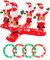 MORAINJAY Christmas Ring Toss Game Inflatable Nutcracker Rings Toss Toys Diffierent Scores Set for Kids,Adults,Xmas Party Toss Games Target Toy Christmas Stocking Filler Games for Party Favors