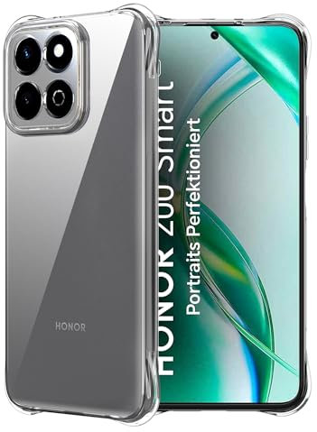 FDHYFGDY Custodia per Honor 200 Smart 5G Cover, Custodia per Telefono in Silicone Antiurto Trasparente, Custodia Protettiva in TPU Trasparente