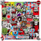 Rock Band Aufkleber, 100 Stück Rock Band Punk Sticker, Classic Rocks Stickers Pack, Cool Metal Punk Musik Sticker, Musik Bomb Stickers Pack, für Gitarre Laptop Skateboard Koffer Helm Motorrad