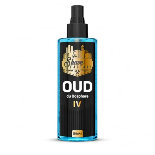 The Shave Factory After Shave Cologne – eine duftende Essenz für eine einwandfreie After-Shave-Pflege für ein langanhaltendes Gefühl von Frische und Komfort (250ML, Oud 04 Du Bosphore)