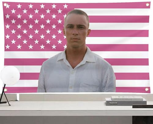 Genikeer Americans Flag Pink | Americans Flag | Bandiera Americana Con | Bandiera Con Per Appenderlo Facilmente Per Prati, Cortili, Giardini