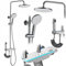Rea Colonne de douche Savio Led Chrome Système de Douche en Laiton Pour Salle de Bain (Chrome)