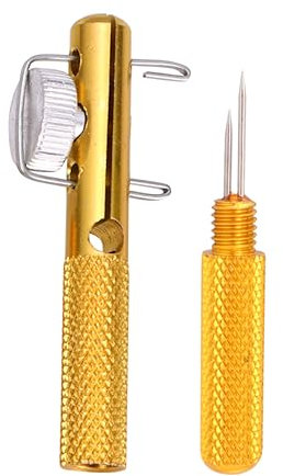 EXHUMKY Hook Tie Ties Bait Needles for Fishing Kits Pliers Fishing Grip Knot Tying Kit for Lures Fishing Line Knotter Fishing Accessories Manual Fish Tool Fishing Knot-tying Tool Golden
