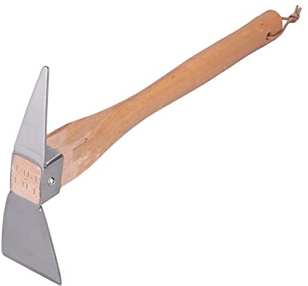 Pick Asse Garden Hoe, Coltivatore a Mano Maniglia in Legno Zappa di Giardinaggio, 2 in 1 Pala e Piccone Che Pianta Gadget da Scavo, Piccone da Giardino Mattock per il