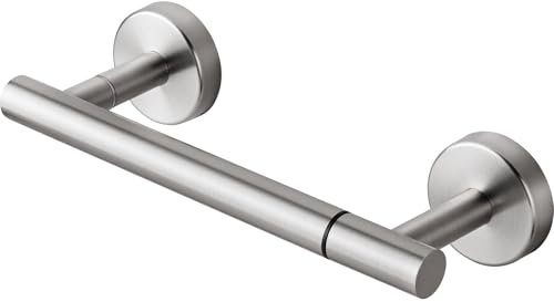 Toilettenpapierhalter, Wandhalterung, Toilettenpapierhalter, Bürste, Nickel, 304 Edelstahl, für gewerbliche Badezimmer und Toilette, Toilettenpapierrollenhalter, Doppelpfosten, schwenkbar, Silber