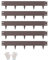 VEVOR Bordatura in Acciaio Metallo Antiruggine per Giardino, Bordatura Pieghevole per Prato Resistente, Facile da Installare, Divisorio Aiuole Cortile, Marrone 5 Pezzi 990 x 181 x 1,5 mm
