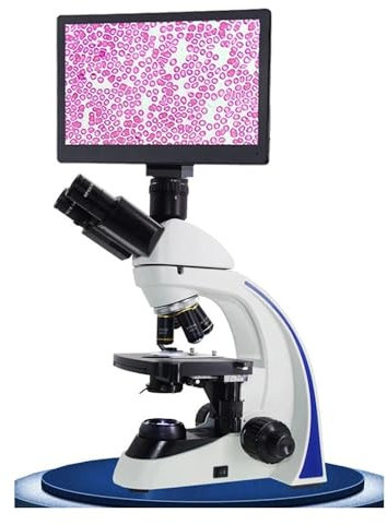40X-1000X Lab Biological/Trinocular Microscope Set With USB 5MP/14MP HDMI Camera /9 inch HD Monitor(Set 5 With Monitor)